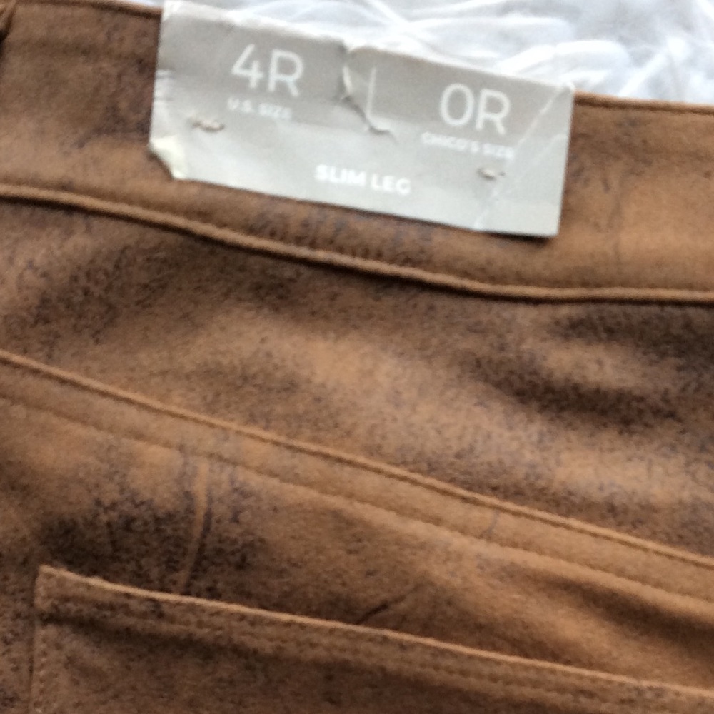 NWT Chico’s Faux Suede Slim Pant - Picture 10 of 16